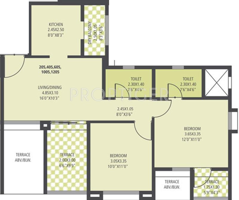 Gokhale Mist (2BHK+2T (910 sq ft) 910 sq ft) Gokhale Mist (2BHK+2T (910 sq ft) 910 sq ft)