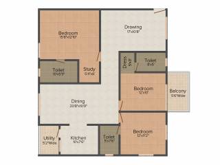 Srinidhi Sri Garnet Park (3BHK+3T (1,686 sq ft) 1686 sq ft)