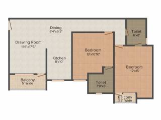 Parkwood Glade (2BHK+2T (1,260 sq ft) 1260 sq ft)