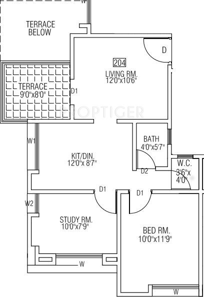 Bodh Sneha Residency (1BHK+1T (683 sq ft)   Study Room 683 sq ft)