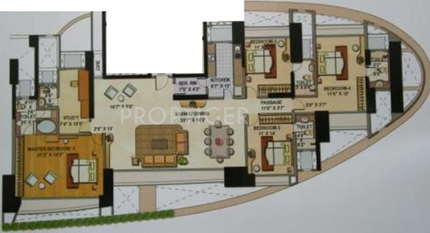 Raheja Atlantis (4BHK+4T (2,943 sq ft) 2943 sq ft) Raheja Atlantis (4BHK+4T (2,943 sq ft) 2943 sq ft)