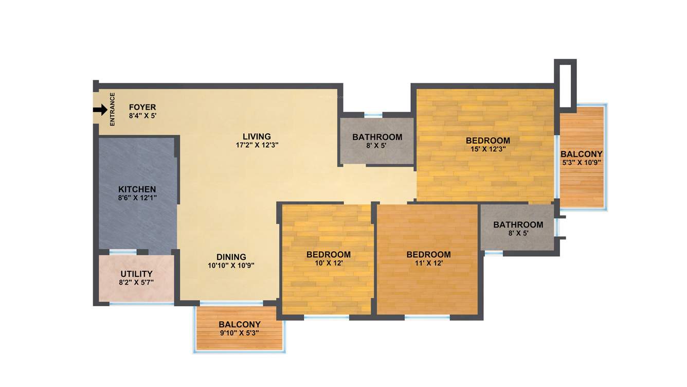 Sumadhura Shikharam (3BHK+2T (1,600 sq ft) 1600 sq ft)