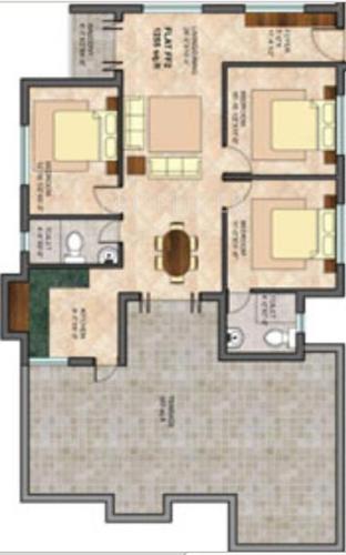 KCee Svarag (3BHK+2T (1,495 sq ft) 1495 sq ft)