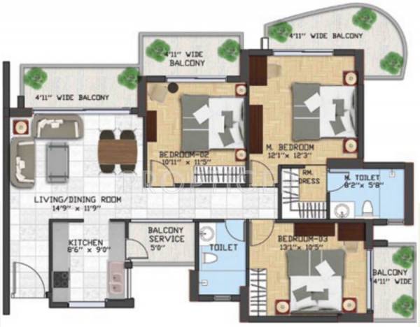 Brys Vega Tower (3BHK+2T (1,150 sq ft) 1150 sq ft) Brys Vega Tower (3BHK+2T (1,150 sq ft) 1150 sq ft)