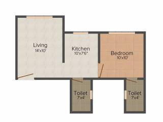 Crescent Residency (1BHK+1T (635 sq ft) 635 sq ft) Crescent Residency (1BHK+1T (635 sq ft) 635 sq ft)