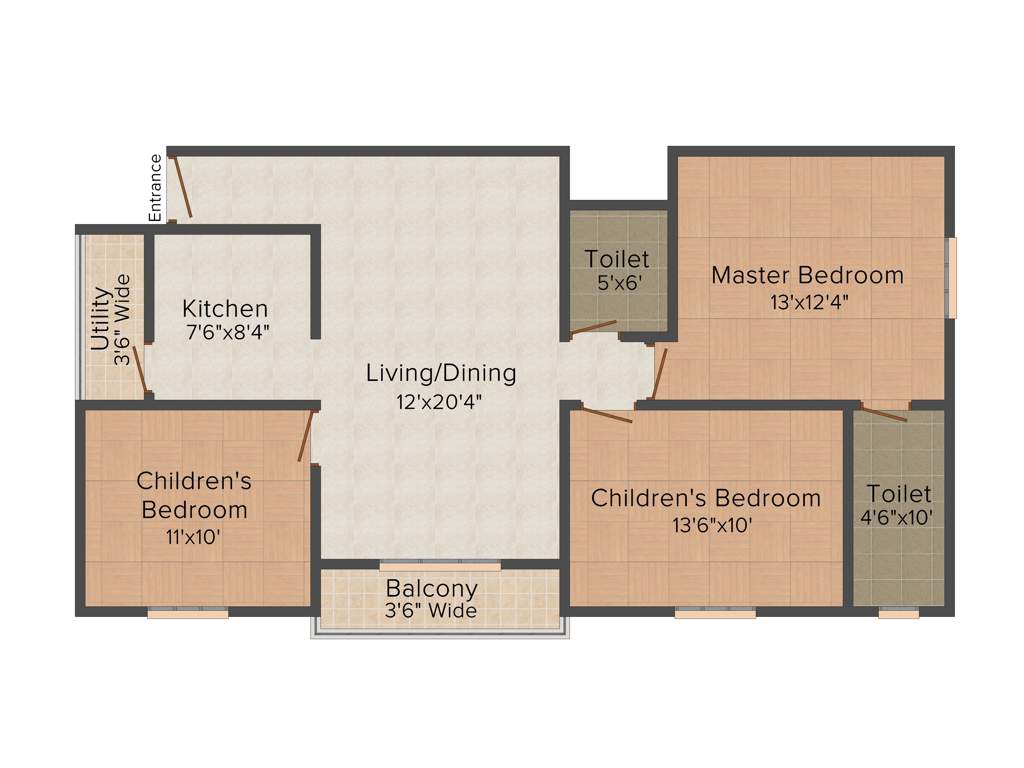 Mithra Raji Residency (3BHK+2T (1,210 sq ft) 1210 sq ft)