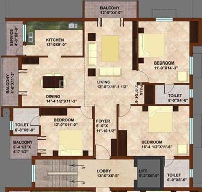 KCee Subhiksham (3BHK+3T (1,815 sq ft) 1815 sq ft) KCee Subhiksham (3BHK+3T (1,815 sq ft) 1815 sq ft)