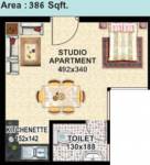 Sreepathi Indraprastha (1BHK+1T (386 sq ft) 386 sq ft)