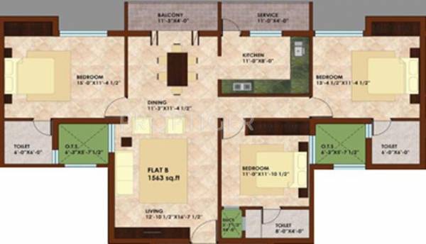 KCee Kailash (3BHK+3T (1,545 sq ft) 1545 sq ft) KCee Kailash (3BHK+3T (1,545 sq ft) 1545 sq ft)