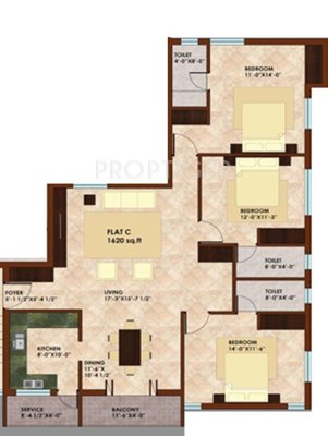 KCee Kailash (3BHK+3T (1,620 sq ft) 1620 sq ft)