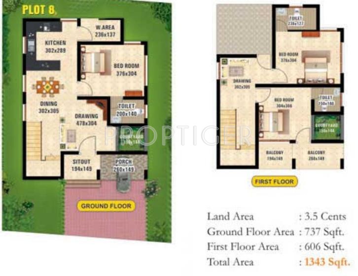 Sreepathi Homes Villa (3BHK+3T (1,343 sq ft) 1343 sq ft)