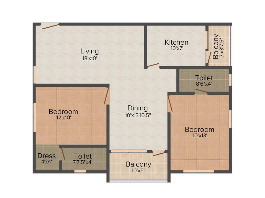 Sahiti Siri Signature (2BHK+2T (1,145 sq ft) 1145 sq ft)