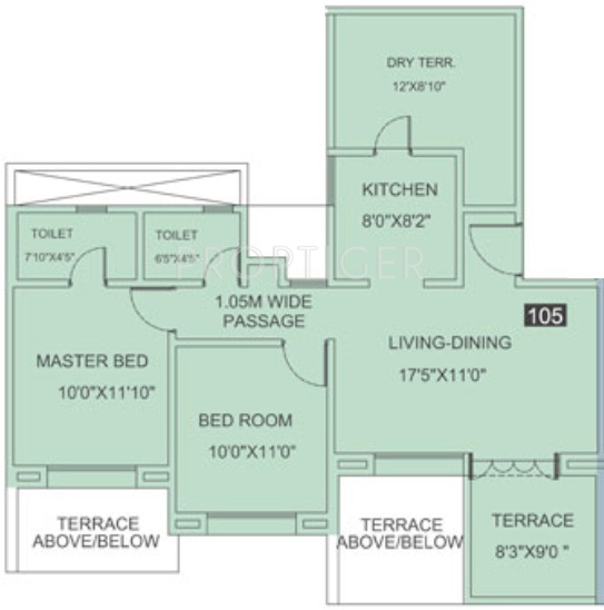 Goyal My Home MH14 Punawale (2BHK+2T (981 sq ft) 981 sq ft)