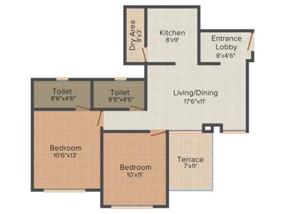 Pate Life Montage (2BHK+2T (978 sq ft) 978 sq ft)