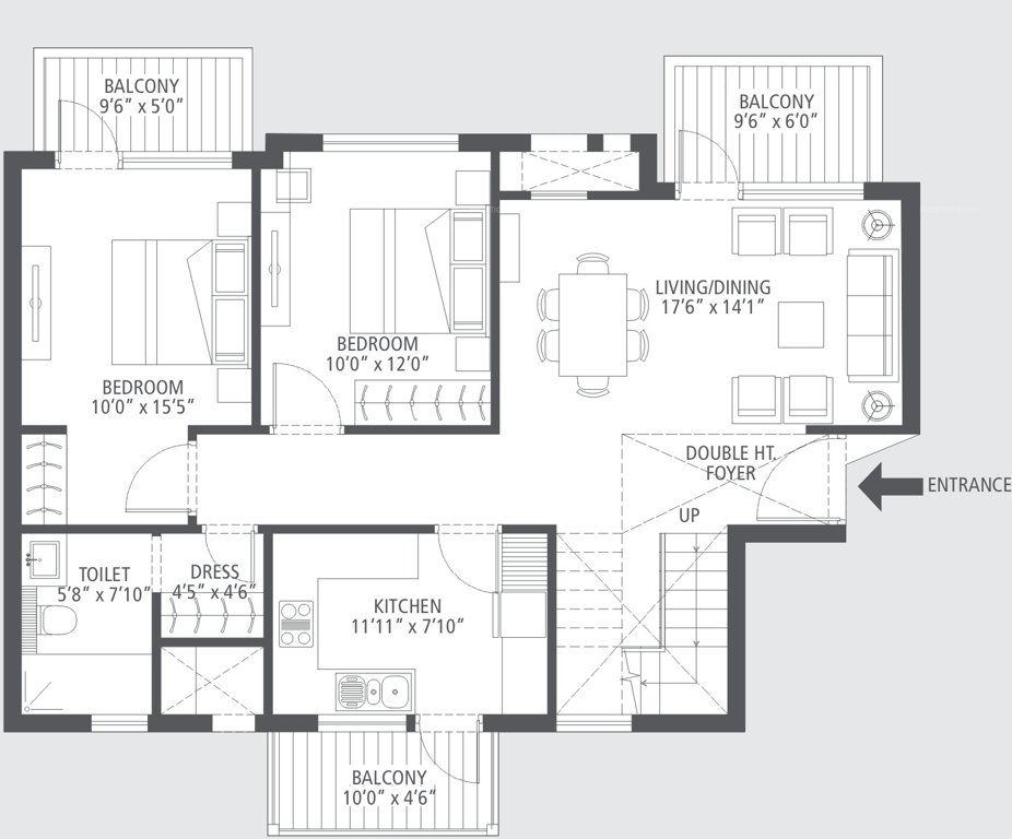  the views Floor Plan Upper Level Duplex Plan