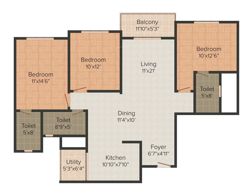 Sumadhura Sankalpam (3BHK+3T (1,470 sq ft) 1470 sq ft)