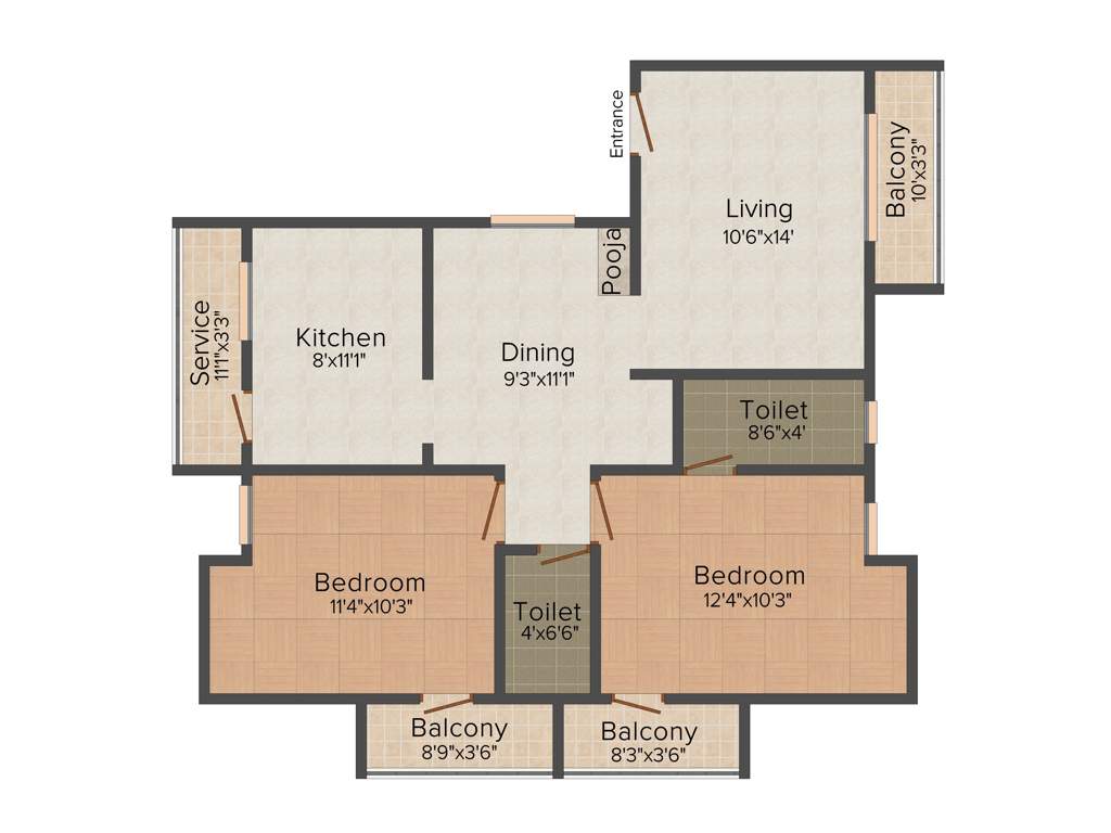 Sowbhagya Sharda (2BHK+2T (1,150 sq ft) 1150 sq ft)
