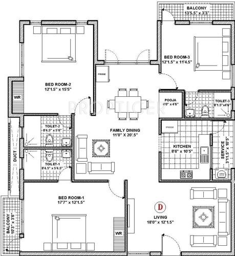 Venkateswara Ganeshram (3BHK+3T (2,025 sq ft) 2025 sq ft)