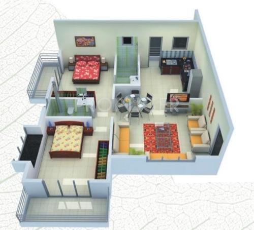 Gangwani Orchid Apartment (2BHK+2T (1,050 sq ft) 1050 sq ft)