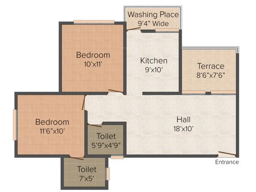 Viraj Atlantis (2BHK+2T (865 sq ft) 865 sq ft) Viraj Atlantis (2BHK+2T (865 sq ft) 865 sq ft)