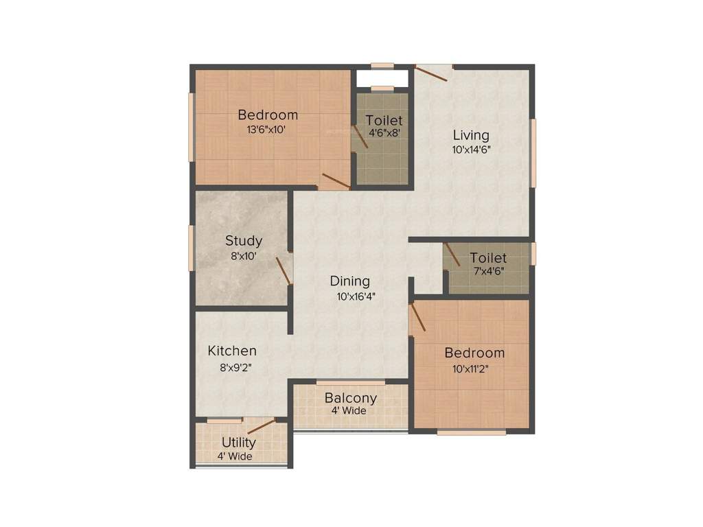 Mana Karmel (2BHK+2T (1,280 sq ft) 1280 sq ft)