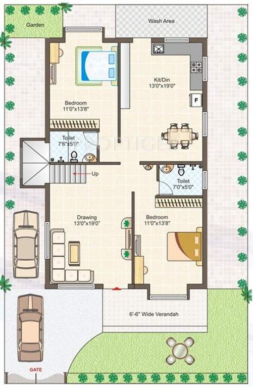 Gangwani Gokuldham Twin Bunglow (4BHK+4T (3,000 sq ft) 3000 sq ft)