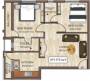 Identity SBR Avanti (2BHK+2T (875 sq ft) 875 sq ft)