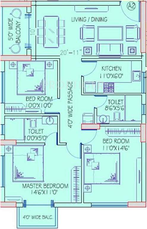 Dhoot Pratham (3BHK+2T (1,770 sq ft) 1770 sq ft)