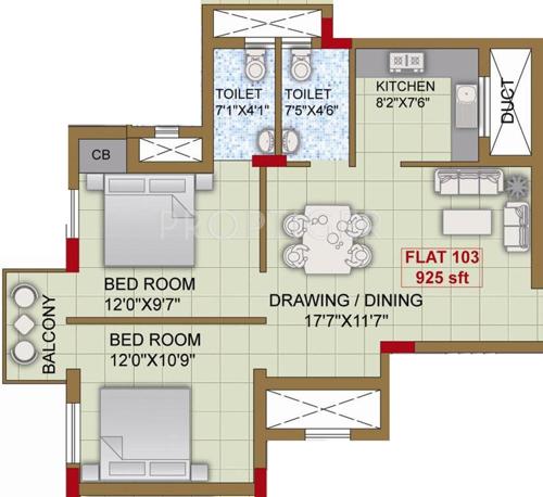 Archid Royal (2BHK+2T (925 sq ft) 925 sq ft) Archid Royal (2BHK+2T (925 sq ft) 925 sq ft)