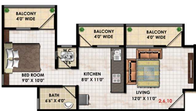 Shah Garden Resedency (1BHK+1T (600 sq ft) 600 sq ft)