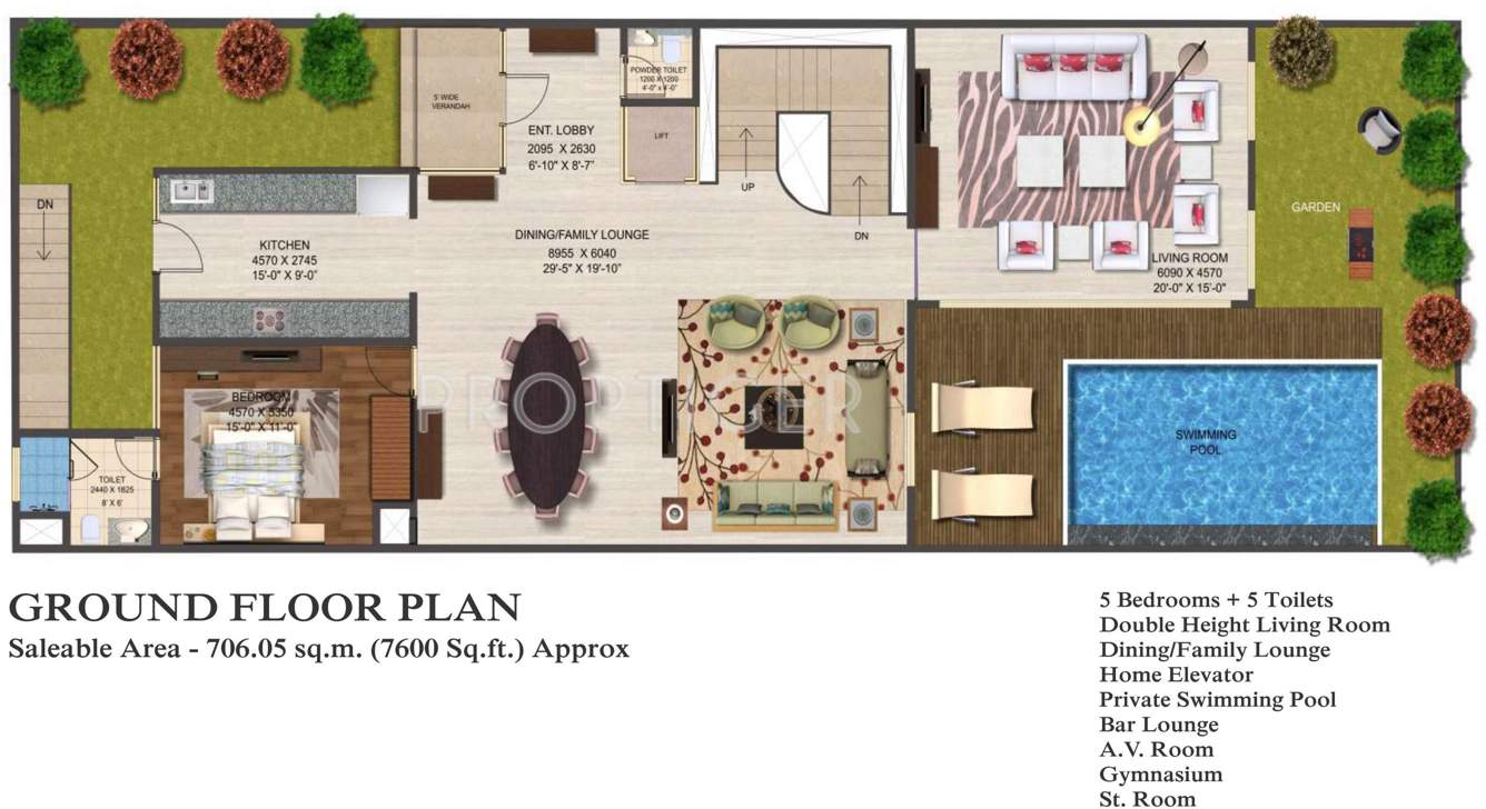 Mahagun Mahagun Mirabella Villa (5BHK+5T (6,400 sq ft) + Servant Room 6400 sq ft)