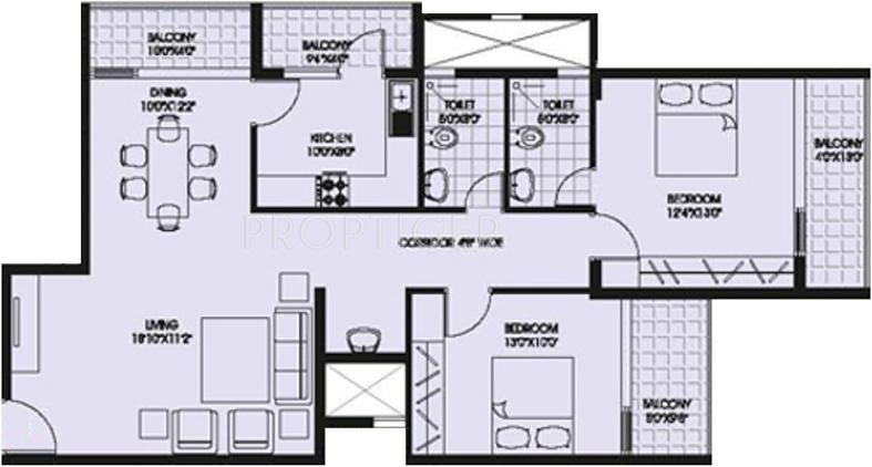 Space Tranquil Streak (2BHK+2T (1,235 sq ft) 1235 sq ft) Space Tranquil Streak (2BHK+2T (1,235 sq ft) 1235 sq ft)