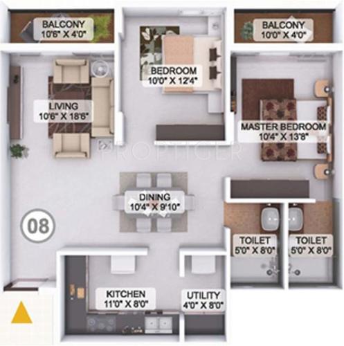 Space Hill Streak (2BHK+2T (1,190 sq ft) 1190 sq ft) Space Hill Streak (2BHK+2T (1,190 sq ft) 1190 sq ft)