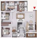 Space Hill Streak (3BHK+2T (1,540 sq ft) 1540 sq ft) Space Hill Streak (3BHK+2T (1,540 sq ft) 1540 sq ft)