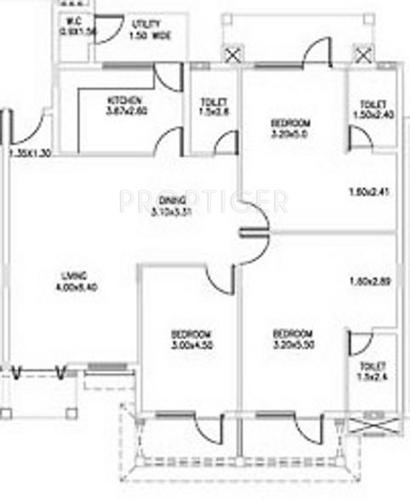 Chowgule Casa Del Sol (3BHK+3T (1,350 sq ft) 1350 sq ft)
