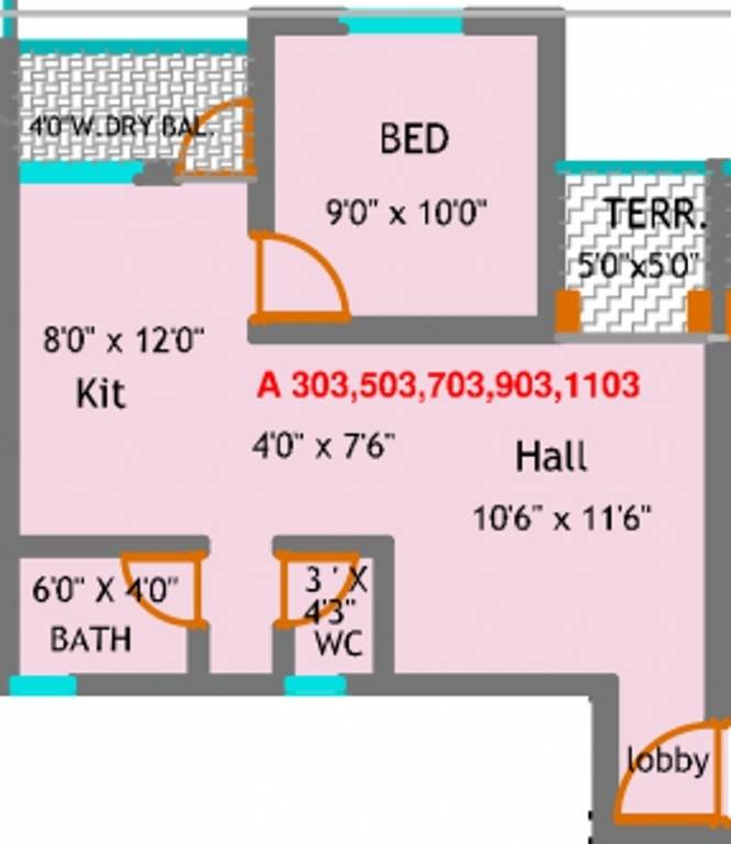 Suyojit Kalash (1BHK+1T (572 sq ft) 572 sq ft) Suyojit Kalash (1BHK+1T (572 sq ft) 572 sq ft)