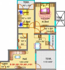 Suyojit Kalash (2BHK+2T (916 sq ft) 916 sq ft) Suyojit Kalash (2BHK+2T (916 sq ft) 916 sq ft)