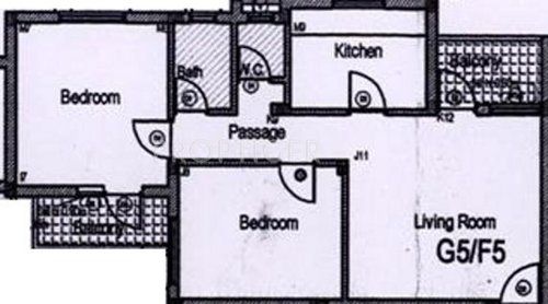 Chowgule Real Estate Gardens Floor Plan (2BHK+2T)
