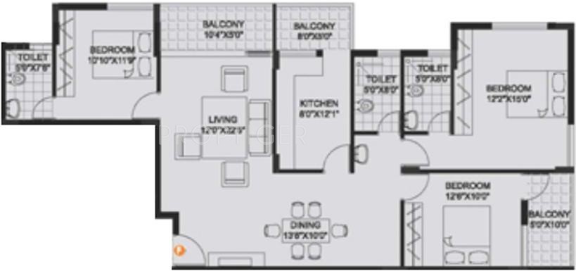 Space Silver Streak (3BHK+3T (1,525 sq ft) 1525 sq ft) Space Silver Streak (3BHK+3T (1,525 sq ft) 1525 sq ft)