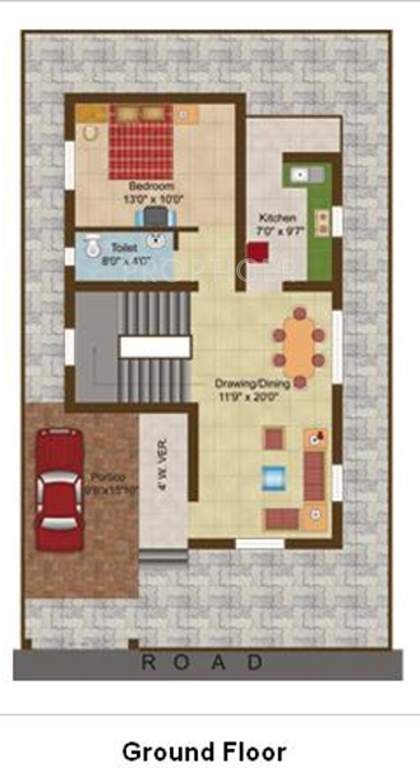 Indo Harekrushan Villa (3BHK+3T (1,628 sq ft) 1628 sq ft)
