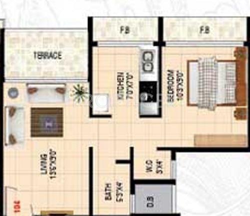Dolly Neel Sagar (1BHK+1T (640 sq ft) 640 sq ft)