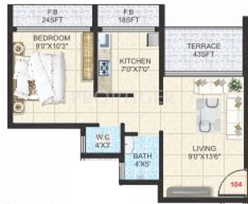 Dolly Dreams Corner (1BHK+1T (660 sq ft) 660 sq ft)