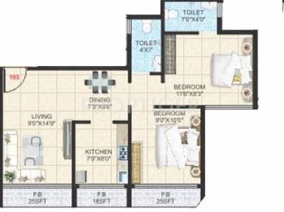 Dolly Dreams Corner (2BHK+2T (1,000 sq ft) 1000 sq ft)