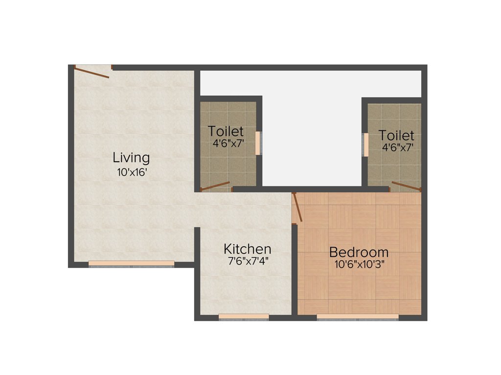 Crescent The Solitaire (1BHK+1T (710 sq ft) 710 sq ft)