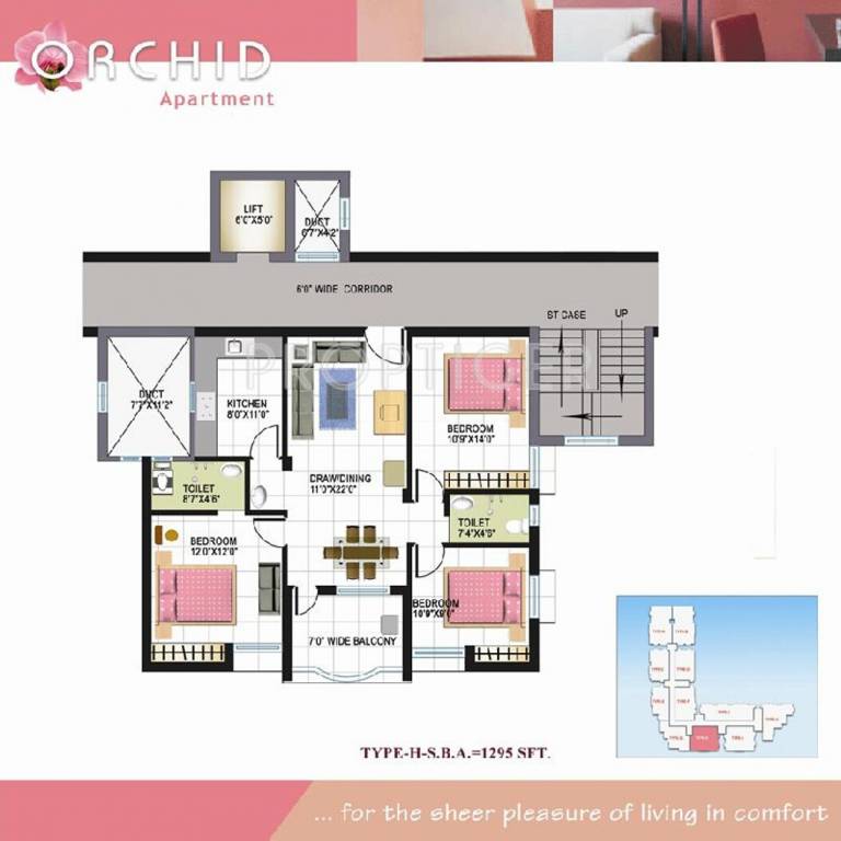 Trishna Orchid (3BHK+2T (1,295 sq ft) 1295 sq ft) Trishna Orchid (3BHK+2T (1,295 sq ft) 1295 sq ft)