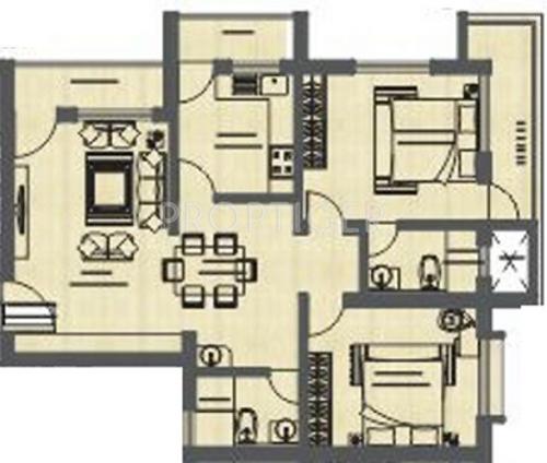 Shakthi Shakthi Residency (2BHK+2T (1,270 sq ft) 1270 sq ft)