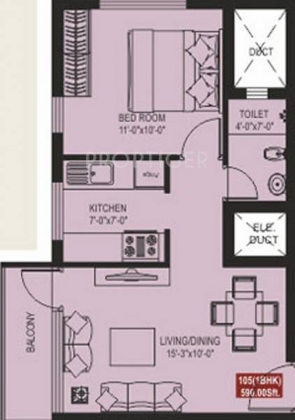 Shakthi Elegance (1BHK+1T (590 sq ft) 590 sq ft) Shakthi Elegance (1BHK+1T (590 sq ft) 590 sq ft)