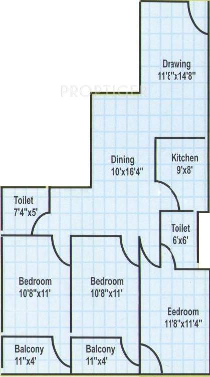  Super Plaza (3BHK+2T (1,512 sq ft) 1512 sq ft)