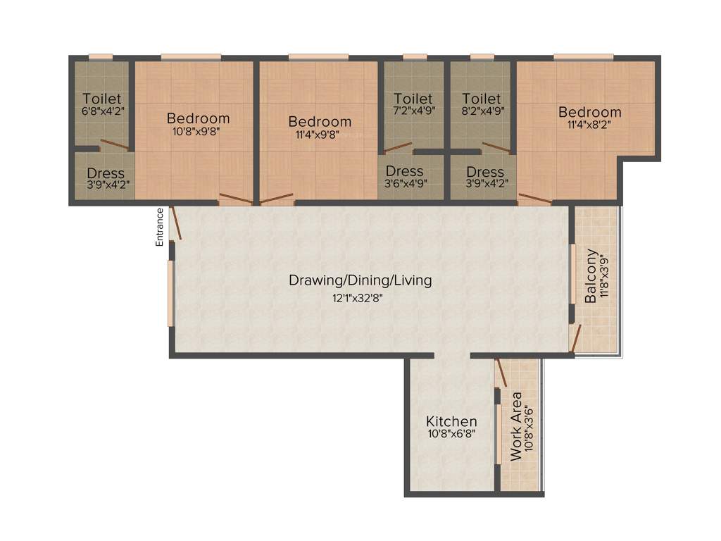 Anta Marvel (3BHK+3T (1,310 sq ft) 1310 sq ft)