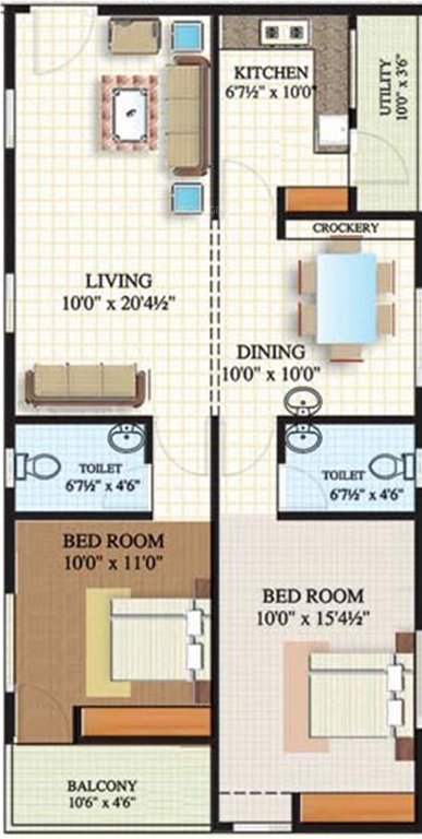 Sardar Nest (2BHK+2T (1,175 sq ft) 1175 sq ft)